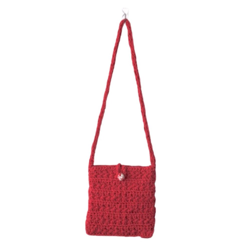 Handmade Crochet Small Crossbody - Mobile Bag
